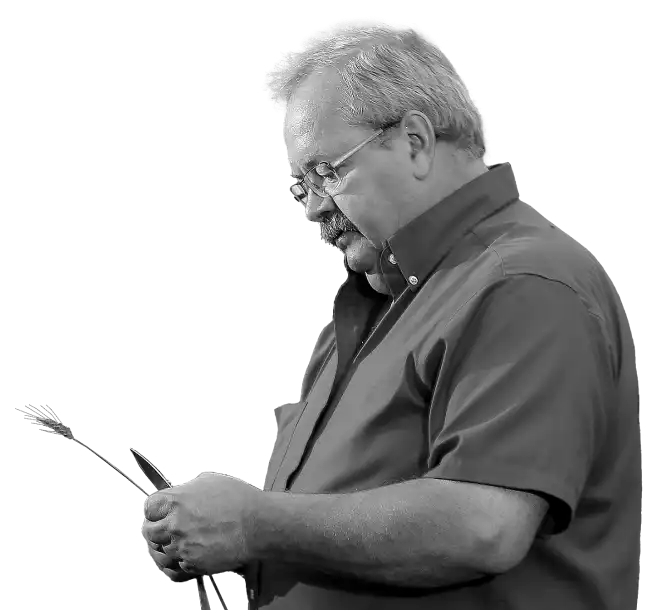 Farmer with crop